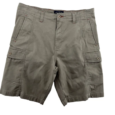 Nat Nast Luxury Originals Men Size 34 Solid Beige Flat Front Cargo Shorts - Image 1 of 4