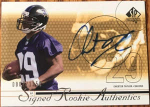 2002 SP Authentic Rookie Autograph Chester Taylor #191 #’d 0807/1150 - Picture 1 of 3