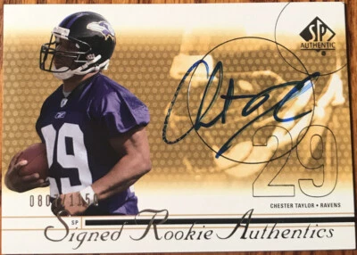 2002 SP Authentic Rookie Autograph Chester Taylor #191 #’d 0807/1150 - Image 1 of 3