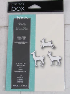 Caja de memoria troquel artesanal de acero, Valley Deer Trio, 99167 - Imagen 1 de 2