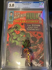 CGC 5.0 Tales to Astonish #79 - OW-WP - Hulk vs Hercules - 1966 - Marvel - Picture 1 of 2