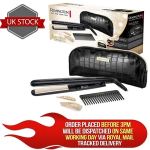 Remington Hair Straightener Ceramic Iron Styler Comb & Clips Gift Set - S3505GP - Picture 1 of 4
