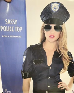 Sassy Police Top Women Costume Sexy - Picture 1 of 2