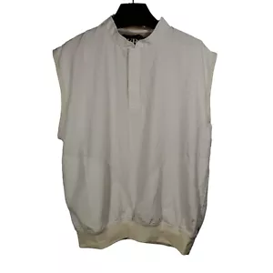 Chaleco Pullover de Golf Zero Restricciones Para Hombres M Rompevientos 1/4 Botón Marfil Crema - Imagen 1 de 7