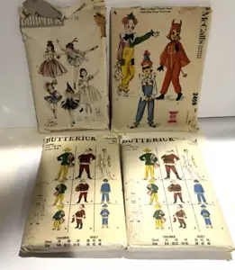 Vintage Sewing Costume Patterns McCall's Butterick Children lot of 4 - Picture 1 of 4