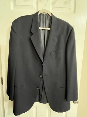 Blazer Chaqueta Traje Giorgio Armani Le Collezioni Para Hombre Azul Marino - Hecho en Italia Foto 1 de 4