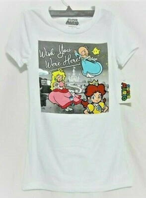 Nueva Nintendo 2020 - Princess Peach, Daisy & Rosalina - Camisa blanca para mujer Foto 1 de 2