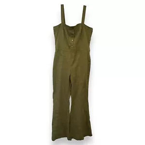 Fashion Nova Deliah Jumpsuit Womens Size 1X Olive Boho Wide Leg NWT Tall Long - Picture 1 of 11