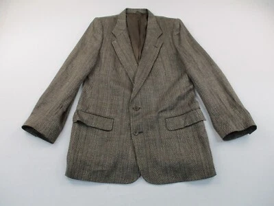Christian Dior Jacket Mens 44R Brown Button Blazer Houndstooth Sports Coat - Image 1 of 4