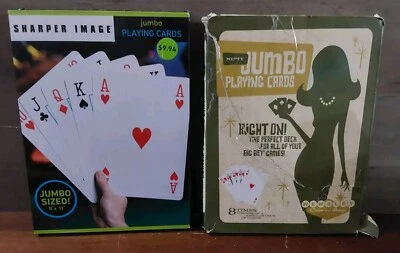Sharper Image/Wembly Jumbo Size 8x11 Playing Cards Games Shooting Targets 2 Pack - Image 1 of 2