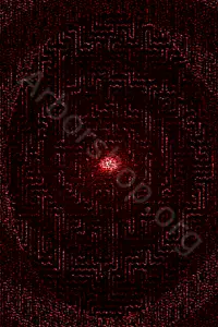 Robot tecnologia astratta A Eye AI nero rosso astratto arte distopica stampa arte moderna - Foto 1 di 1