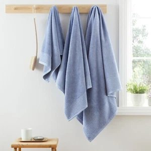 Bianca Egyptian 100% Cotton 600GSM Hand Or Bath Towel Bath Sheet Blue - Picture 1 of 20