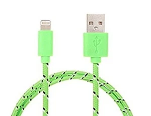 Woven Fabric Braided USB Data Sync Cable charger FOR iphone X 8 7 6 5S FOR nano - Picture 1 of 22