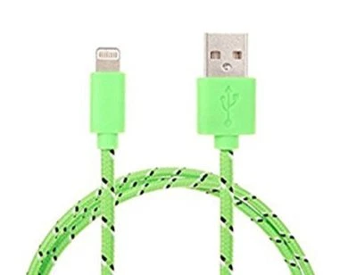 Woven Fabric Braided USB Data Sync Cable charger FOR iphone X 8 7 6 5S FOR nano - Image 1 of 4