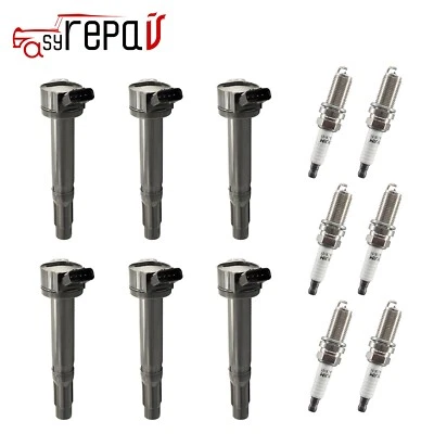 6x Ignition Coils + 6x Iridium Spark Plugs for Lexus RX350 IS250 Toyota V6 C1601 - Image 1 of 4