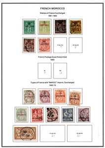 FRANCE MOROCCO 1891-1955 COLLECTION OF 450 STAMPS ON 46 PAGES - Picture 1 of 24