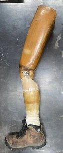 Vintage Prosthetic Left Leg Foot Artificial Limb Amputee Thigh - Picture 1 of 24