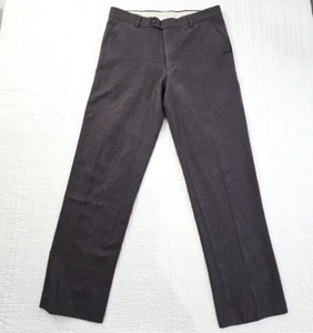 Pantalone uomo Barry Bricken Premier marrone taglia 34x32 gamba dritta 100% lana usato in ottime condizioni LN - Foto 1 di 14
