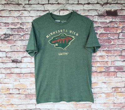 🔥 Minnesota Wild CCM Hockey Shirt Boys Medium M Short Sleeve Green - Image 1 of 4