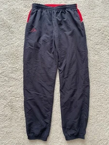 Kappa Vintage Mens Track Pants Trousers Graphite Gray Red Training - Picture 1 of 9