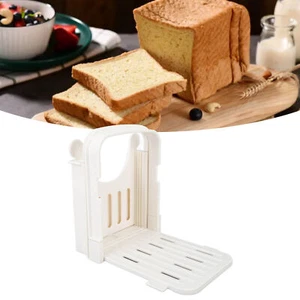 Folding Bread Cutter Toast Slicing Machine ABS Adjustable Loaf Cutting Guide - Picture 1 of 12