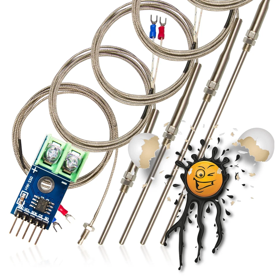 MAX6675 SPI Modul WRNT-03 Typ K M6 M8 0-800°C +Sensor 5/50/100/150/200 Sonde Set — 第 1/1 张图片