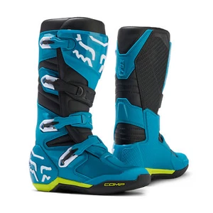 Fox Racing Men's Comp Motocross Boots (Blue/Yellow) 28373-026 - Picture 1 of 11