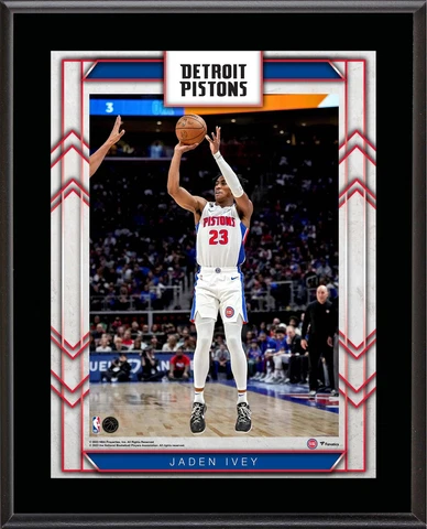 Jaden Ivey Detroit Pistons 10.5" x 13" Sublimated Player Plaque Cover