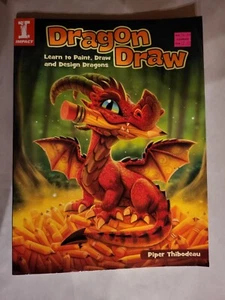 Dragon Draw Learn to Paint Draw and Design Dragons Book Piper Thibideau EUC - Picture 1 of 6