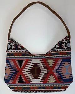 Bolso de Mano Gold Coast Jacquard Hobo Monedero Multicolor Tejido Navajo Suroeste - Imagen 1 de 12