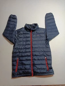 PATAGONIA NENA YOUTH XL 14 DUCK DOWN PUFFER JACKET DARK BLUE - Picture 1 of 15