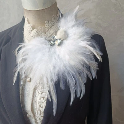 Broche Retro Estrás Pluma Charretera Hombro Tablero Carnaval Disfraz Decoración Foto 1 de 4