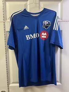 Adidas Montreal Impact Men’s Jersey Short Sleeve Kit XL MLS Blue EUC Soccer - Picture 1 of 9