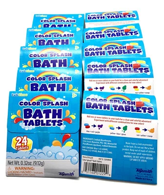 10 paquetes de tabletas gaseosas para salpicaduras de color para tiempo de salpicaduras aprender colores baño ¡DIVERTIDO! Foto 1 de 4