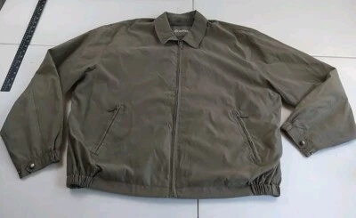 St John's Bay Jacket Mens XL Olive Green Bomber Full Zip Classic Lined  - Image 1 of 4