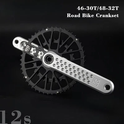 Juego de bielas de bicicleta 46-30T manivela 170 mm plato plegable juego de bielas de bicicleta 48-32T Foto 1 de 4