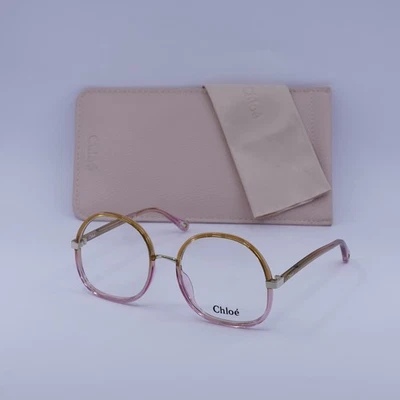 Anteojos Chloe CH0032O 001 Amarillo/Rosa 55mm Nuevos Auténticos Foto 1 de 4