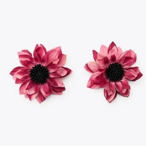 Zara Ohrring Blume rot & rosa - Bild 1 von 6