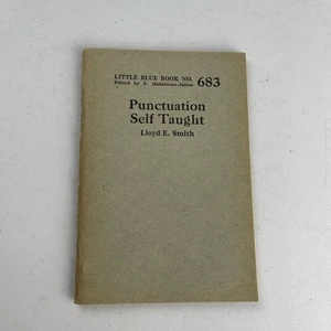 Antique Little Blue Book 683 Punctuation Self Taught USA by Lloyd Smith 1926 - Bild 1 von 5