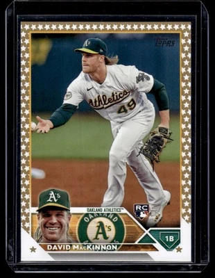 2023 Topps Gold Star David MacKinnon Rookie Oakland Athletics #276 - Image 1 of 2