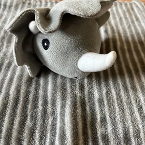 Lila and Jack Lovey White Gray Striped Rhino Security Blanket Soft Polyester - Picture 1 of 8