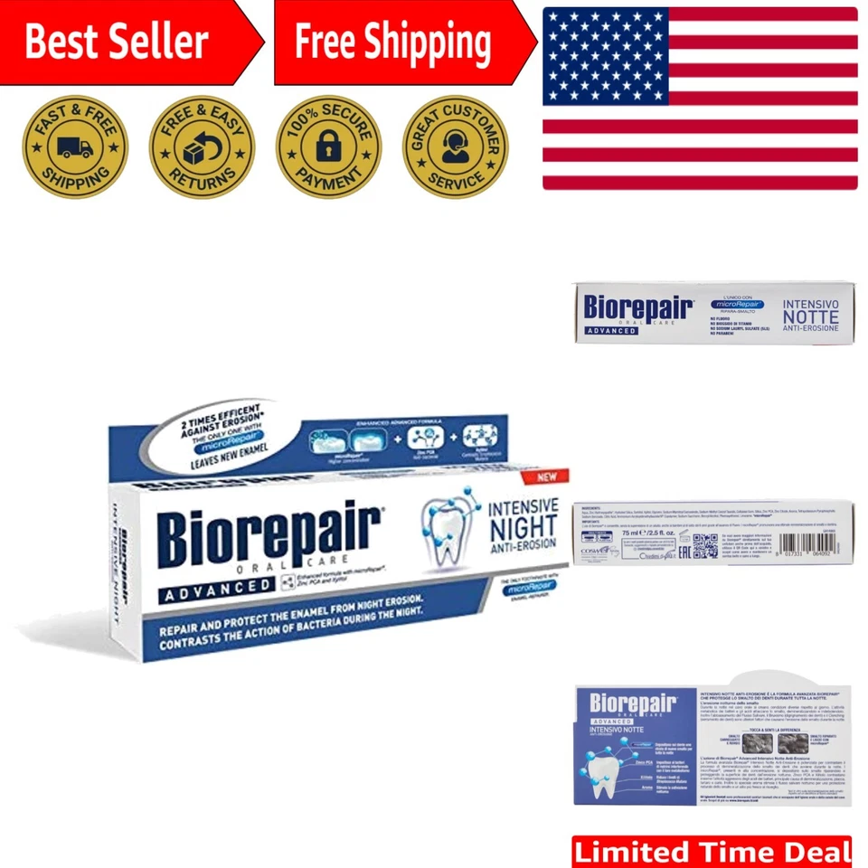 Fluoride-Free Citrus Oralcare Night Repair Paste - 75ml for Enamel Protection - Image 1 of 4