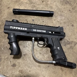 Tippmann 98 Custom Black Paintball Marker Gun - Picture 1 of 10