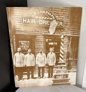 Vintage Barber Shop Wall Art D.F. Chapman Hair Dresser Sepia Photo Print 14x11 - Picture 1 of 12