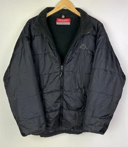 KAPPA PADDED WINTER JACKET Size Large 42" Men`s Fleece Lined Black - Picture 1 of 5