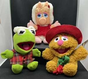 Juego completo de peluche vintage 1988 McDonald's Holiday Muppet Babies Kermit Piggy Fozzie - Imagen 1 de 7