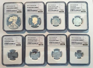 2017 S US Limited Edition Silver Proof Set 8 Coins DCAM NGC - Picture 1 of 2
