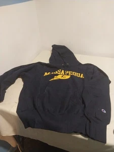 VINTAGE MASSAPEQUA Reverse Weave Champion Hoodie Sweatshirt. Groß. Neu! - Bild 1 von 7