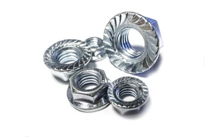 (100) #6-32 Serrated Hex Flange Nuts - Zinc Plated - Picture 1 of 1