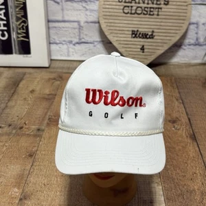 Sombrero de golf Wilson vintage años 90 cuerda blanca OSFA correa trasera golf - Imagen 1 de 9